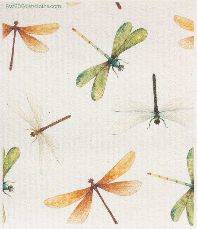 Swedish Dishcloth Dragonfly Collage